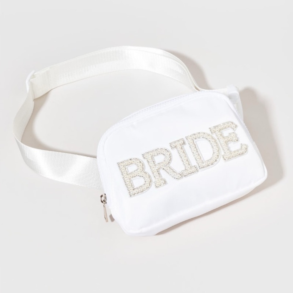 White Bride Pearl Embellished Fanny/Belt Pack
